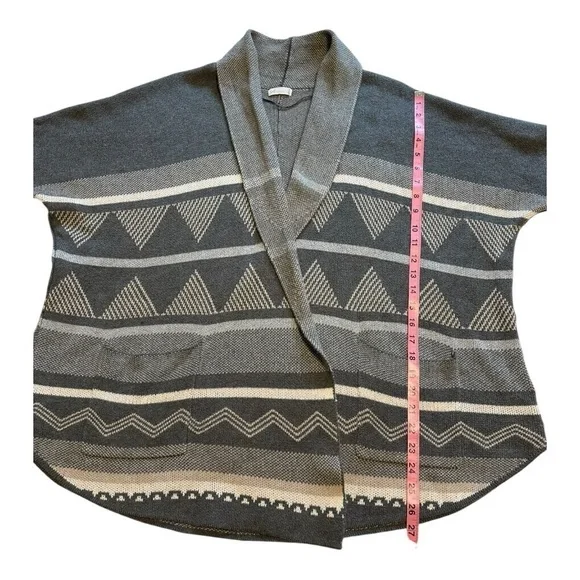 Gentle Fawn Cardigan Sweater Short Sleeves Shawl Collar Knit Gray Womens XS/S - Picture 9 of 11
